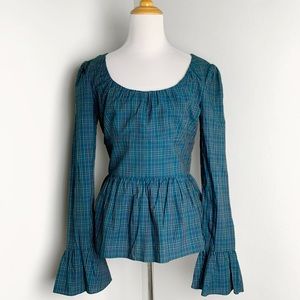 New Petersyn Plaid Top Peplum Corset Small Lilibet